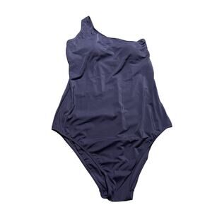 NWT Andie Swim Size XXXL Navy Blue Nantucket One Piece One‎ Shoulder Plus Size